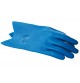 Gants latex bleu sur jersey coton