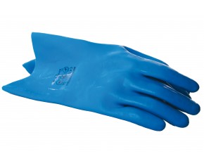 Gants latex bleu sur jersey coton