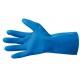 Gants latex bleu sur jersey coton