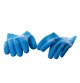 Gants latex bleu sur jersey coton