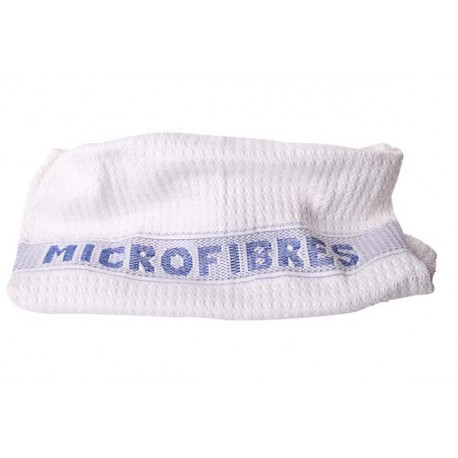 Serpillière gaufrée blanche microfibre