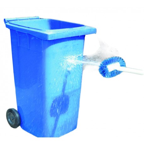 Brosse passage d'eau pour laver les containers